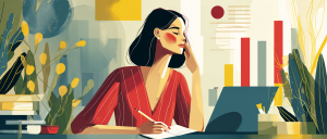 phd student preparing a viva presentation