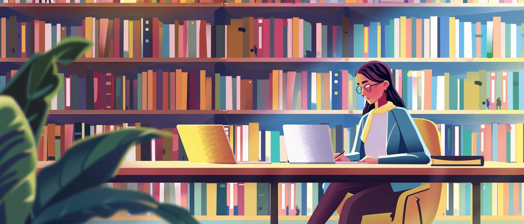 phd student researching scholarly articles