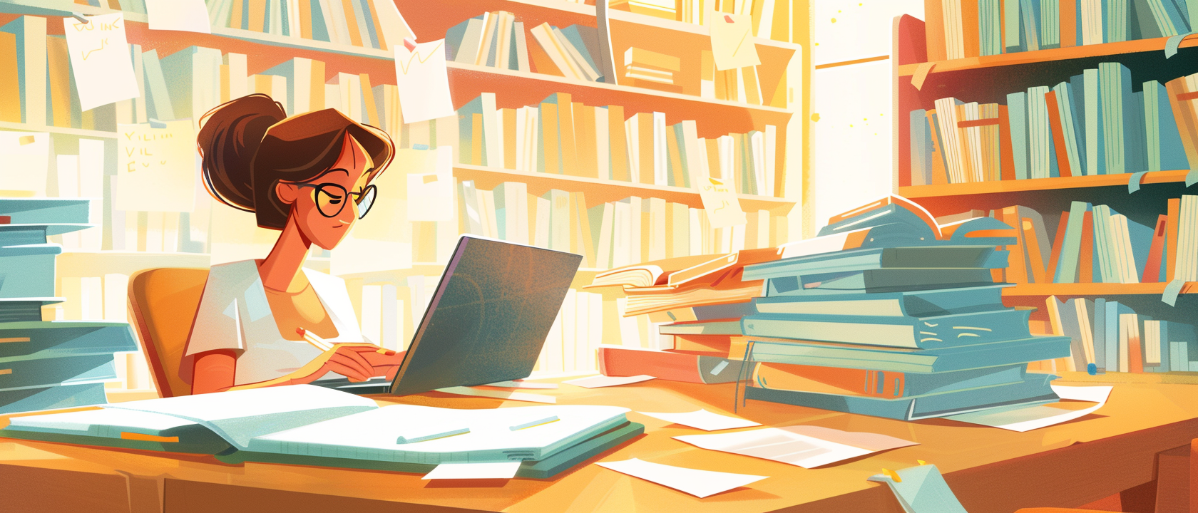 academic researcher writing an article