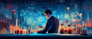 doctoral researcher experimenting